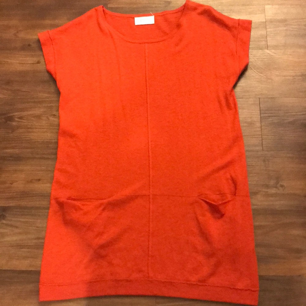 Orange cashmere tunic